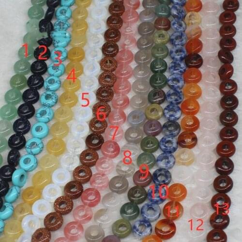 20pieces10*4mm agate/jade/turqoise cirque for DIY jewelry making loose beads FPPJ wholesale beads nature gemstone