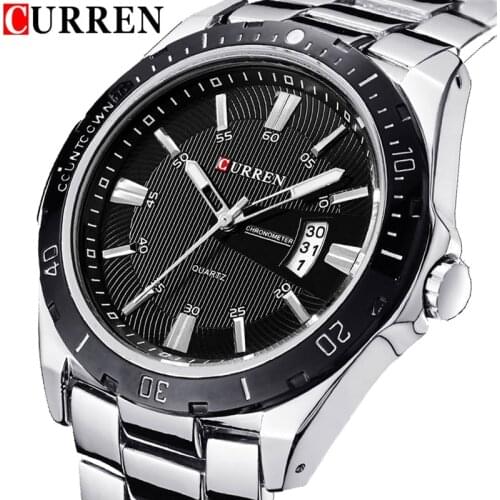 Relogio CURREN Top Brand Luxury Mens Watches Male Date Business Clocks Sport Military Clock Steel Quartz Men Watch Gift Hot 8110