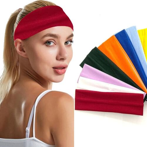 MISANANRYNE Running Elastic Headbands For Women Sport Yoga Gym Headband Hair Accessories Soft Cotton Knot Hair Bands Sweatband