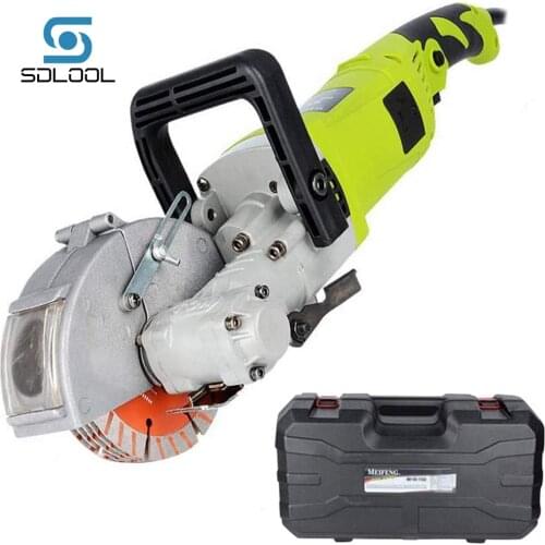 Electric Wall Chaser Groove Slotting Machine Concrete Cutter Circular Saw Brick Wall Cutting Electric Tool 4000W 220V