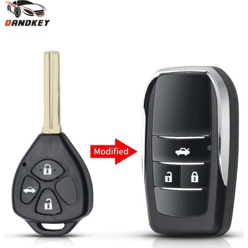 Dandkey Modified Flip key For Toyota Crown RAV4 Yaris Prado Tarago Corolla REIZ Avalon Venza Remote Car Key Shell Case TOY48