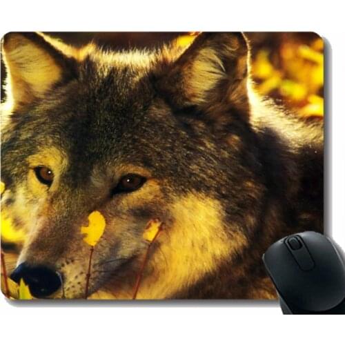 Gaming Mouse Mat,Animal wolf vinyl Mousepad Nonslip Rubber Backing