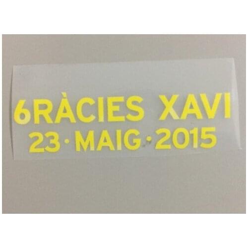 2015 Farewell Xavi Racies Match Details Soccer Patch Badge