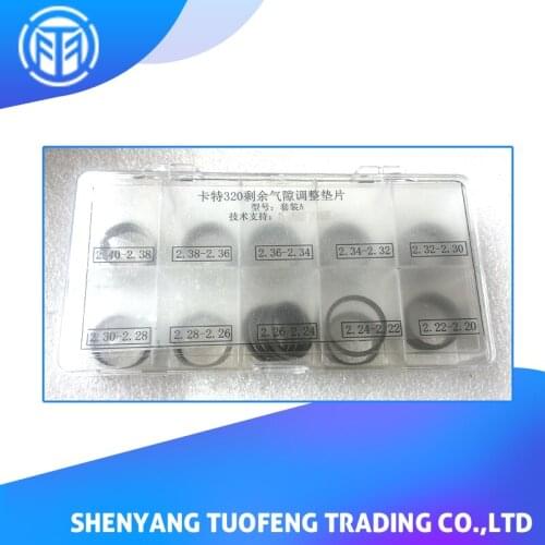 T.DI 50pcs Fuel System Common Rail Repair Kit Remaining Air Gap Adjusting Gasket Washer Shim for CAT 320D Injector Size 2.20~2.4