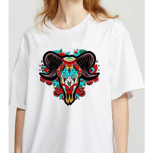 Cow Sheep Avatar Cartoon Printed T Shirt women Round neck Short Sleeve t shirt female Summer Tshirt Harajuku tee shirt Ladies