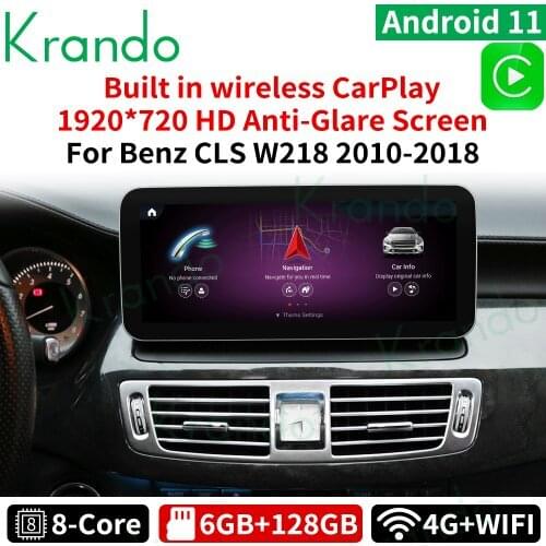 Krando Android 10.0 10.25''IPS 4+64GB Blue Ray Car Radio Player for Mercedes Benz CLS Class W218 2011-2018 NTG 4.0 4.5 5.0