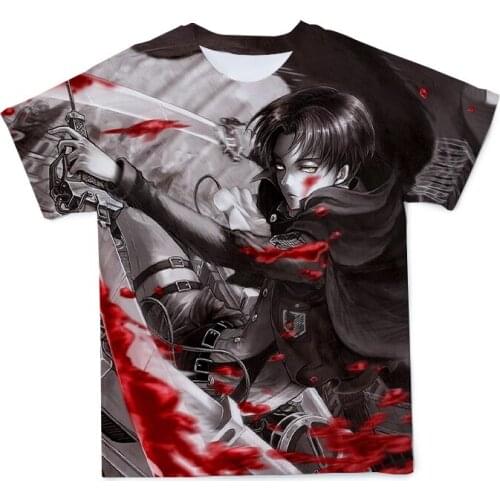 Ataque Em Titan Anime Roupas Camiseta Manga Camisetas Para Homens Tops Tee Camisa Masculina Ropa Hombre Verano Koszulki Chemise