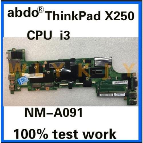 For Lenovo ThinkPad X250 VIUX1 NM-A091 Laptop Motherboard CPU i3 5005U DDR3 100% Test Work