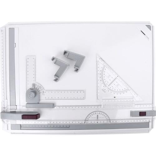 A3 Multi-function Drawing Board Tools Drawing Board Adjustable Parallel With Clear Rule Graphics Angle Measurement