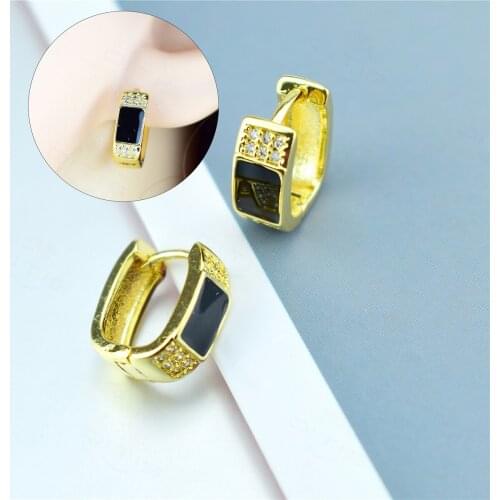 Fashion Ear Stud 4 Color Earrings for Women AAA Cubic Zircon Charm U Shape Stud Earring Women Jewelry