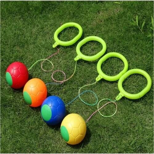 1pcs Single Foot Jumping Ball Toy Rotating Ball Jumping Force Reaction Training Ball Child-Parent Games Outdoor Fun Sports Toy