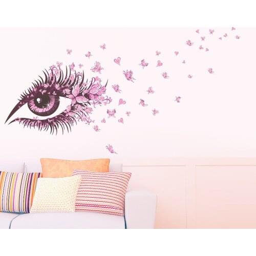 Beautiful feather butterfly floower wall stickers window glass Christmas murals living room kids room decals for home decor