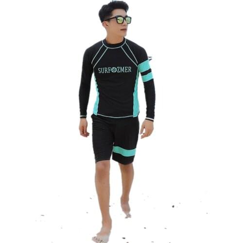 Couples Mounted Men UV Protect Surf Rash Guard Lone Sleeve Swimsuit Fashion Swimwear