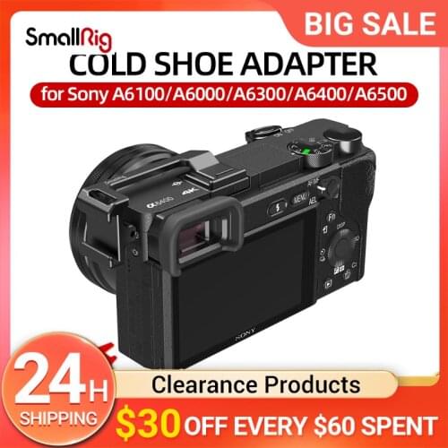 SmallRig DSLR Camera Cold Shoe Adapter (Left Side) for Sony A6100/A6000/A6300/A6400/A6500 Camera Rig for Flash Light Attach 2342