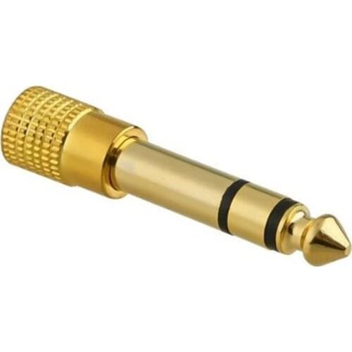 3.5mm Socket to 6.5mm Jack Plug Audio Stereo Adaptor Gold Premium Quality 6.5mm 1/4 inch Headphone Adapter New Arrival