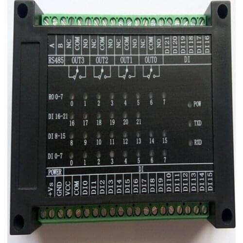 Switch input and output input output 4 way relay output module MODBUS-RTU RS485 communication