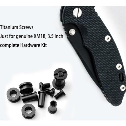 Full Sets XM-18,3.5'' Knife Handle Screws Spindle Screw XM18,3.5'' Titanium Alloy Support Shaft Fixing Screw