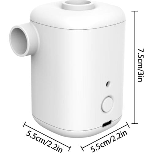 203F Portable Wireless Mini Electric Air Mattress Pump with 3000mAh Battery USB Rechargeable 4 Nozzles Quick Inflator Deflator