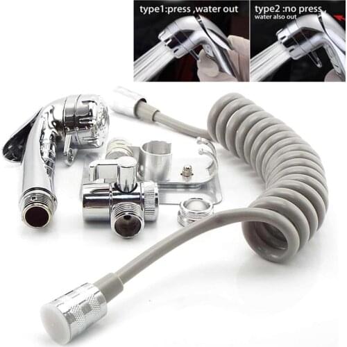 Toilet Hand Held Bidet Spray Shower Head Hose Connector Douche Kit Valve Bathroom Bidet Sprayer Jet Tap Holder Hose