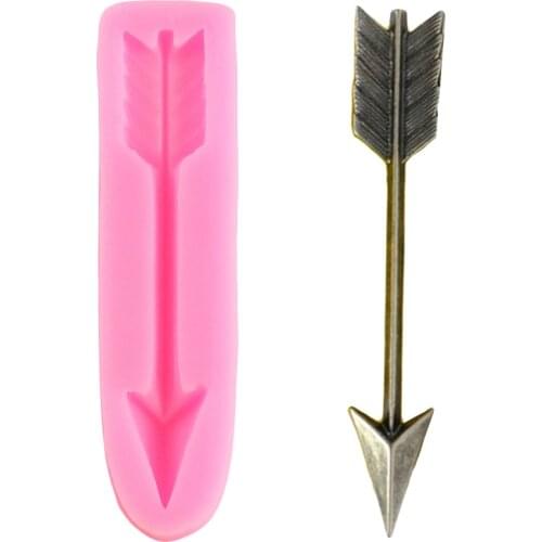 Arrow Silicone Mold DIY Cupcake Topper Fondant Cake Decorating Tools Chocolate Gumpaste Moulds Polymer Clay Candy Molds