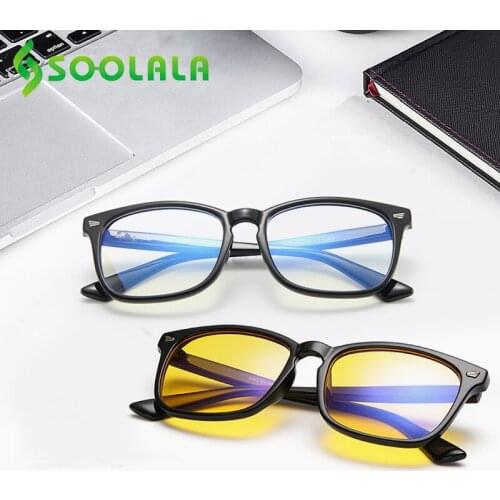 SOOLALA Anti Blue Light Glasses Women Men Blue Filter Bluelight Blocking Protection Gaming Computer Glasses Optical Eyeglasses