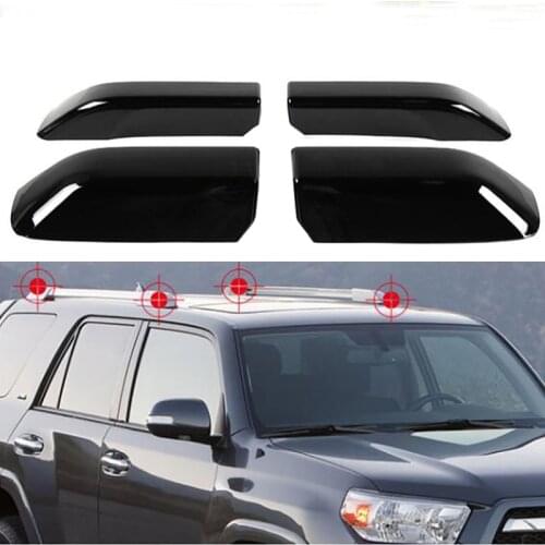 4pcs Roof Luggage rack guard black color plasitc Cover For Toyota 4Runner N280 4-Door 2010-2014 2015 2016 2017 2018 2019 2020
