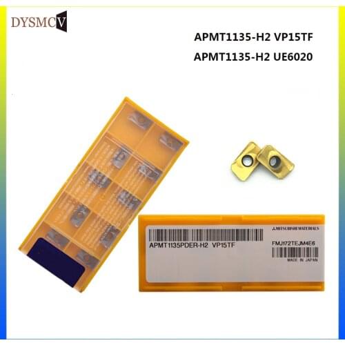 10 pieces APMT1135 H2 VP15TF carbide blade turning tool APMT 1135 UE6020 end machine lathe milling cutter CNC milling cutter