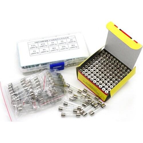 50Pcs Set 5x20mm 6x30mm Quick Blow Glass Tube Fuse Assorted Kits,Fast-blow Glass Fuses