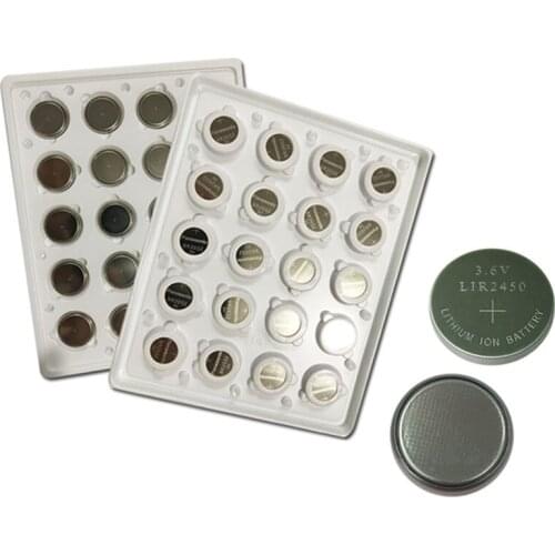 50pc 3.6V LIR2450 Rechargeable Batteries 120mAh 500 Times Lithium Coin Cell Button Battery Replaced CR2450 High Quality New