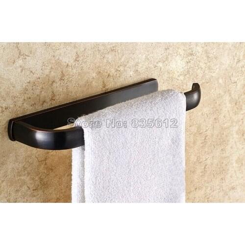 Bathroom Accessory Black Oil Rubbed Brass Wall Mounted Single Towel Bar Rail Towel Holders Wba198