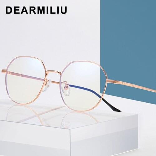 DEARMILIU New Blue light blocking glasses for women and men Oval frame Clear vision lens Lightweight texture classic glasses