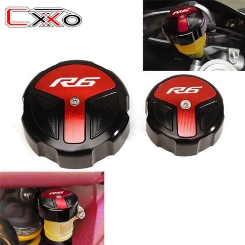 For YAMAHA yzf r6 YZF R6 2009-2021 yzf-r6 2019 2020 Motorcycle Red High quality Front Rear Fluid Cylinder Master Reservoir Cover