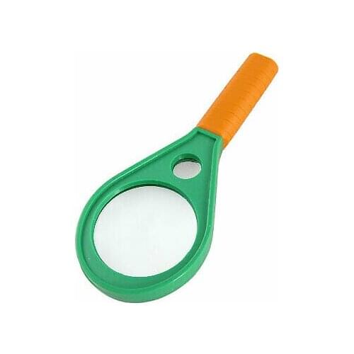 Double 4X Magnifying Glass Magnifier Green Orange