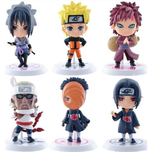 7CM PVC Uzumaki Naruto Shippuden Anime Action Figure Hatake Kakashi 19 Q Version Model Naruto Statue Collectible Toy Figma Gifts