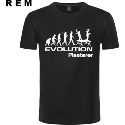Funny Evolution Of A Plasterer Job Work Tshirt For Men Summer Fashion Letter T Shirt Cotton Casual T-Shirt
