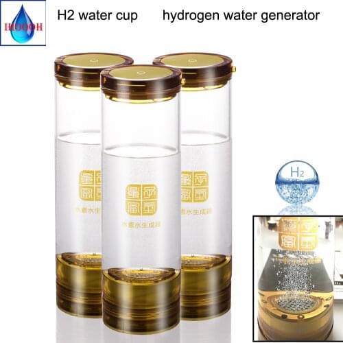 Hydrogen Generator Water Cup Ionizer SPE Membrane Electrolysis Alkaline ORP IHOOOH Anti-Oxidation Products Portable Glass Bottle