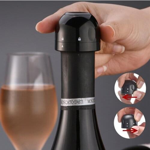Leak-proof Vacuum Wine Bottle Stoppers Silicone Sealed Champagne Bottle Cap Stop Vacuum Retain Freshness wine plug Bar Tools