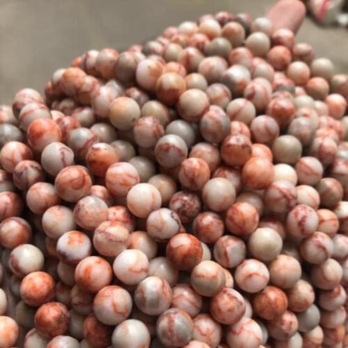 High Quality Natural Red Multicolor Stone 4/6/8/10/12mm Smooth Round Necklace Bracelet Jewelry Loose Beads 38cm wk143