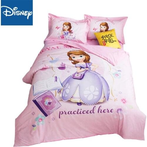 Disney sophia princess queen size bedding set for girls king duvet cover bed sheet pillow twin homd decor hot sale gift