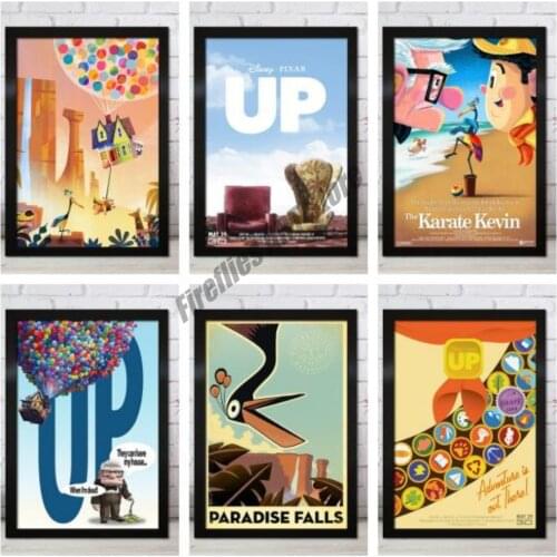 Flying House Around Pixar Disney Anime Canvas Painting Wall Art Nordic Posters and Prints Pictures for Living Home Decor