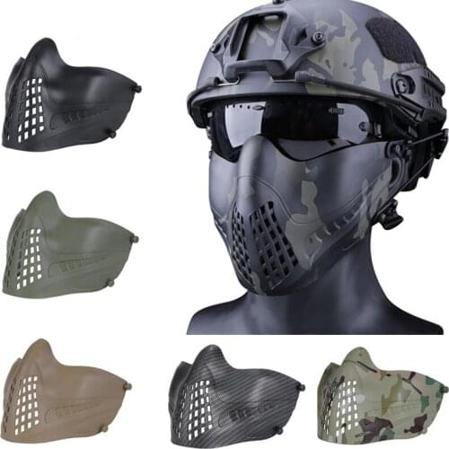 UNIONTAC Airsoft Masks Dual Mode Half Face Pilot Mask Tactical Mask Hunting Rifle Shooting Paintball Protective Mask