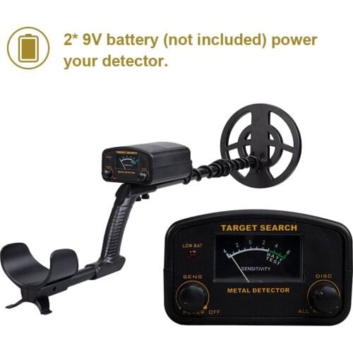 Metal Detector High Accuracy Adjustable Stem 8 Inch Waterproof Coil All Metal Disc Modes for Coins Relics Jewelry Treasures