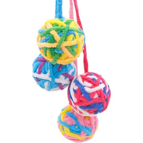 Cute Yarn Ball Cat Toy Color Funny Cat Pet Molar Teeth Cleaning Interactive Training Grinding Claw Fitness Pink Puppy Dog Toys