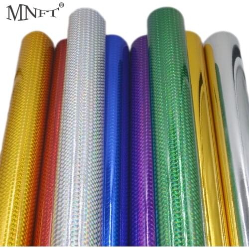 MNFT 1 Roll Hard Baits Artificial Holographic Adhesive Film Fly Tying Material Fishing Lure Flash Tape Change Color Sticker