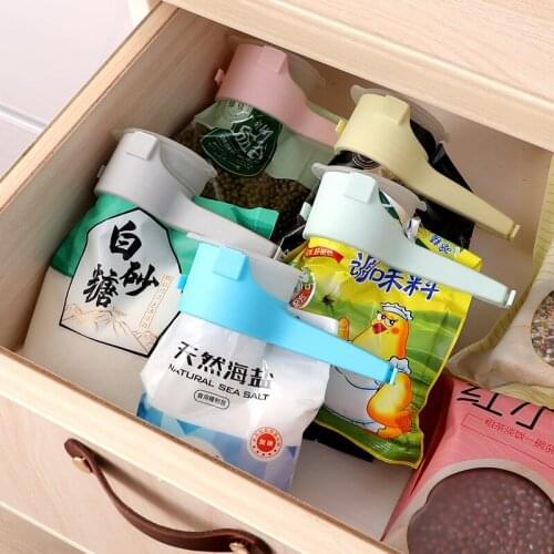 New Seal Pour Food Storage Bag Clip Snack Sealing Clip Keeping Fresh Sealer Clamp Plastic Helper Food Saver Travel Kitchen Tools
