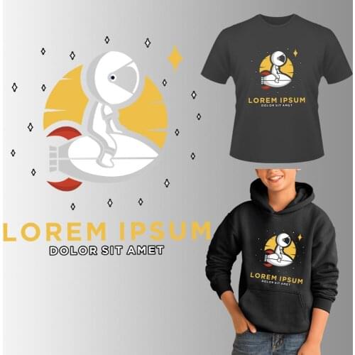 Transfers Iron On Patches For Clothing Child Spaceman By Rocket Thermal Sitckers Stripe On Clothes Appiqued Washable Diy Patch