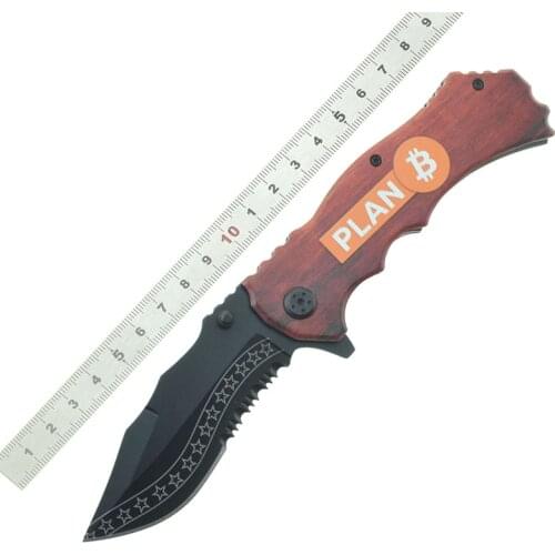 OEM Bitcoin folding tactical knife Pocket Camping Survival knife EDC Cold Steel Outdoor Tools