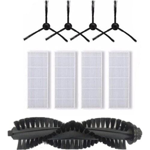 Vacuum Cleaner accessories Parts 1pc Main Brush 4 pcs dust HEPA Filter 4 pcs Side Brush for ILIFE A 4s Robot for Home
