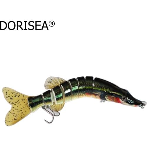 Fishing tool 200mm 3D Eyes Multi Jointed Fishing Lures hard plastic Pike Fishing Lure Crank Bait Swimbait Floating Wobbler