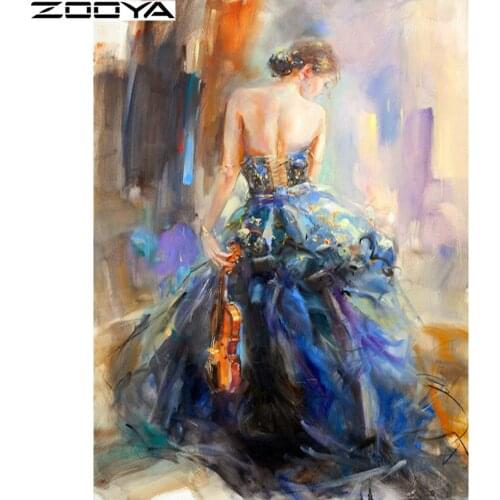 DIY Diamond Painting Mosaic Art Diamond Embroidery Needlework Rhinestone Pasted Cross Stitch Oil Painting Girl Back View R1152